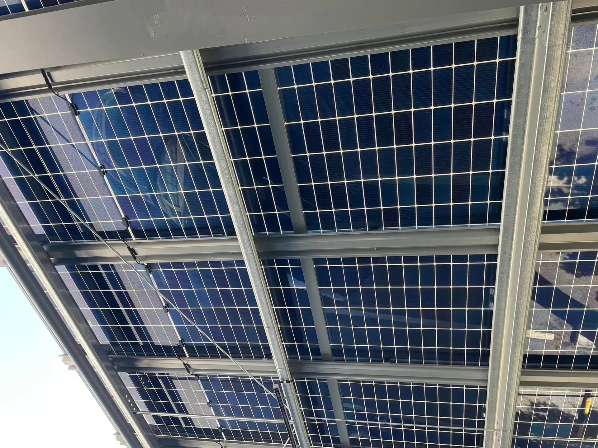 Solar Photovoltaic Carport Structure Detail