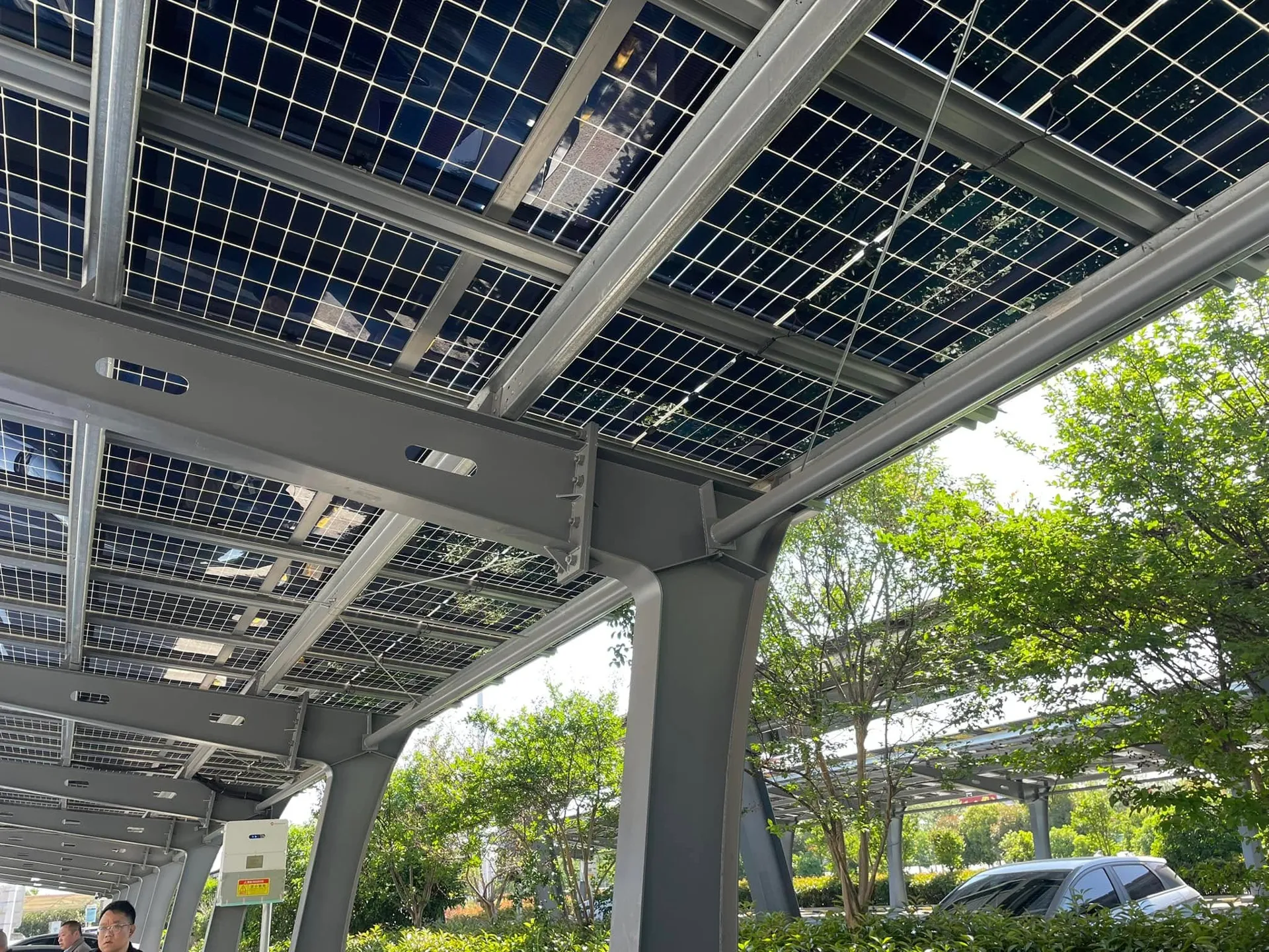 Solar Photovoltaic Carport with Parked Car