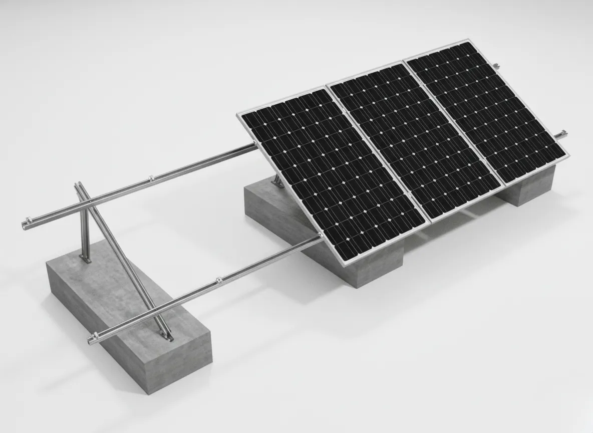 Flat Roof Triangular Elevated Mounting System