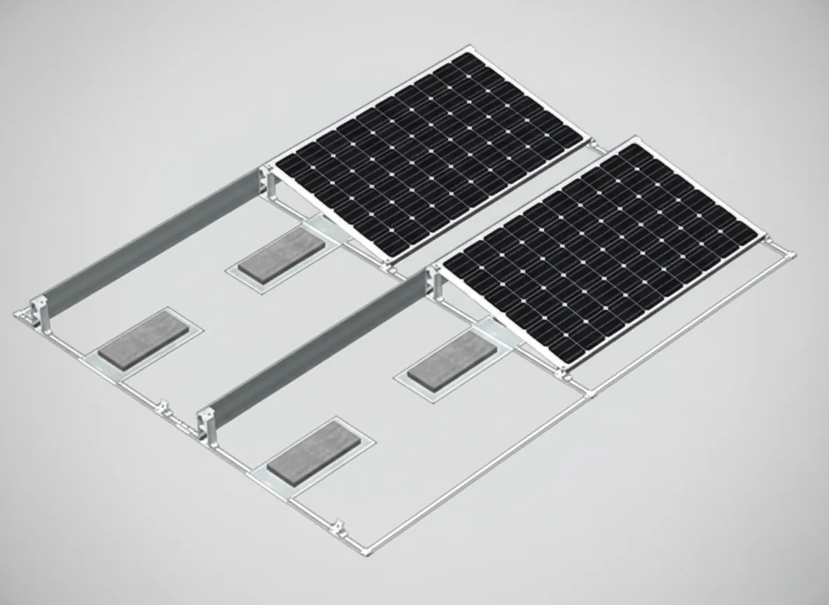 Non-penetrating Ballasted Flat Roof Solar Mounting System