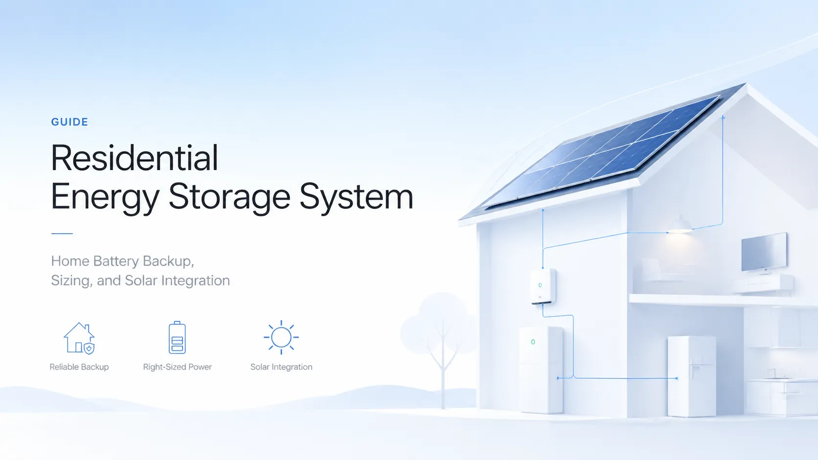 Ratgeber für Wohnungsenergiespeichersysteme: Heimbatterie-Backup, Dimensionierung und Solare Integration