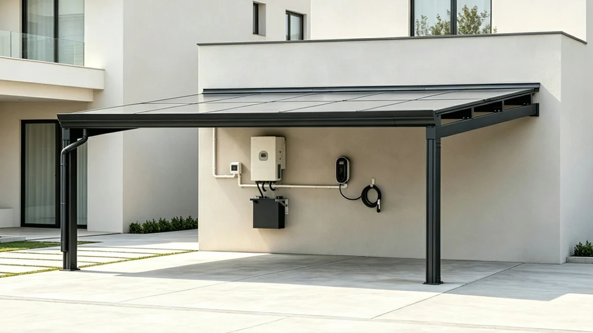 Home solar battery storage system connected to a photovoltaic inverter